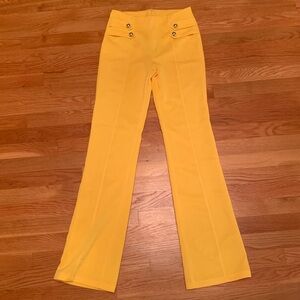 Stylish Yellow High-Waisted Pants